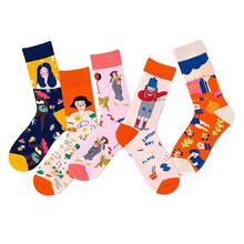 women men socks Cartoon colorful Jacquard fashion funny Creativity taste Couple socks lover happy cute Retro Harajuku st 2024 - buy cheap