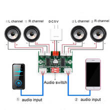 Цифровой аудио усилитель мощности PAM8403, плата модуля 4*3 Вт, USB, постоянный ток, 5 В, XH-A156, 4 канала, мини-«сделай сам», аудио, стерео усилитель 2024 - купить недорого