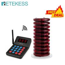 Retekess T119 Restaurant Pager Wireless Paging Queue System 10 Coaster Pager Receiver 2 Way Charge For Church Bar Clinic Factory 2024 - buy cheap