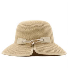 Sombrero de paja para mujer, sombrero de playa de ala ancha, UPF, UV, empaquetable, de viaje 2024 - compra barato