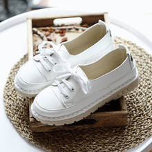 2020 autumn white shoes lace up wild literary simple flat bottom women's single shoes low cut comfortable casual student shoes 2024 - buy cheap