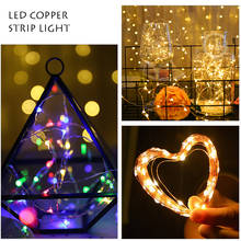 Copper Wire Garland on Batteries Fairy Lights 10M 5M 3M 2M LED Light String for Christmas Holiday Party Wedding Decorative 2024 - buy cheap