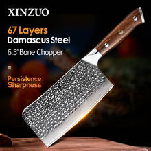 Xinzuo faca de cozinha de 6.5 pol. vg10 aço damasco, cortador de osso, facas de cozinha, cabo confortável 2024 - compre barato