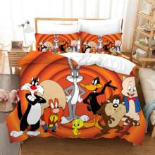 3D Cartoon Bugs Bunny Daffy Duck Duvet Cover Set for Kids 150 Bed Set Porky Pig Bedding Set King Size 3D Quilt Cover Bed Linen 2024 - buy cheap
