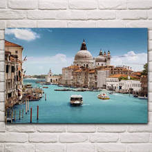 Венеция, Италия, городской пейзаж, морская вода, KA663, гостиная, домашняя стена, современное искусство, Декор постер в деревянной рамке 2024 - купить недорого