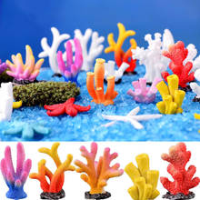 Decoração para aquário, acessórios decorativos aquáticos de tamanho pequeno, artificial, reef, decorativo, tanque de peixes, coral, paisagismo, acessórios 2024 - compre barato