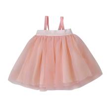 Пряжа платье принцессы с юбкой-пачкой; Свадебная вечеринка Vestido Infantil Новые Летние двойной с низким вырезом на спине чистая одежда для маленьких девочек, для маленьких детей, для девочек, без рукавов 2024 - купить недорого