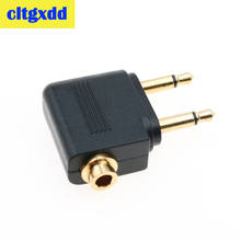 cltgxdd Gold Audio plug plated Air Plane 3.5mm Airplane Airline Headphone Mono Audio Converter Travel Jack Plug Splitter Adapter 2024 - buy cheap