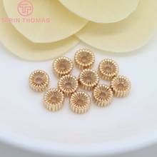 10PCS 6x3MM 24K Champagne Gold Color Plated Brass Spacer Beads Bracelet Beads High Quality Diy Jewelry Accessories 2024 - buy cheap