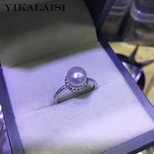 YIKALAISI, 925 пробы, серебряные ювелирные изделия, жемчужные кольца, 2019, ювелирные изделия из натурального жемчуга, 7-8 мм, кольца для женщин, оптовая продажа 2024 - купить недорого