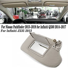 1PCS For Nissan Pathfinder 2013-2018 Infiniti QX60 2014-2017 JX35 2013 Car Interior Front Sun Visor Panel Sunvisor Makeup Mirror 2024 - buy cheap