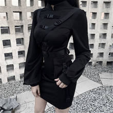 Autumn Women Dress Vintage Dresses Long Sleeve A-lined Punk Style Gothic Dresses for Goth Girls Female Retro Dress 2024 - buy cheap