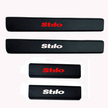 Carbon Fiber Vinyl Sticker Car Door Sill Protector Scuff Plate For Fiat Stilo Car Accessories 2024 - buy cheap