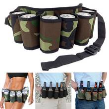 Portable 6 Pack Beer Wine Bottle Beverage Soda Can Holster Drink Waist Bag Party Holder Belt C66 2024 - buy cheap