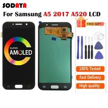 Display amoled lcd, tela sensível ao toque, peça de reposição para samsung galaxy a5 2017, a520, a520f, 2024 - compre barato