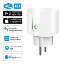 Smart Plug WiFi Socket EU 16A Power Monitor Timing Function Tuya Smart Life APP Control Works With Alexa Google Assistant ROSH 2024 - buy cheap