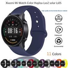 Correa de silicona de repuesto para Xiaomi MI Watch, pulsera inteligente de Color para xiaomi haylou solar Ls05 Ls02, 22mm 2024 - compra barato