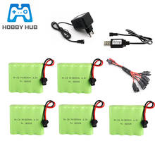 4.8v 1800mah NICD Battery + 4.8v Charger set For Rc toys Cars Boats Guns Tanks Robots NI-CD AA 4.8v Rechargeable Battery Pack 2024 - buy cheap