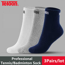 Teloon Professional Sports Socks for Tennis Badminton Basketball 100% Cotton Breathe Freely and Absorb Sweat Deodorant K037-3SPA 2024 - buy cheap
