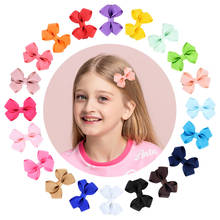 1Pcs Solid Colors Grosgrain Ribbon Bows Clips Hairpin Girls Hair Bows Boutique Barrette Hair Clip Headwear Kids Hair Accessories 2024 - buy cheap