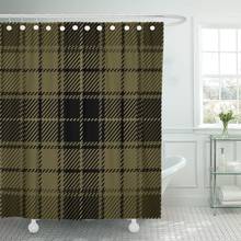 Cortina de baño de cuadros escoceses, conjunto de tela de poliéster resistente al agua de 72x78 pulgadas, color marrón, abstracto y Beige 2024 - compra barato