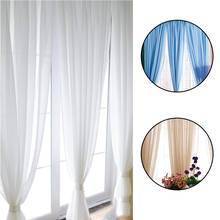 Modern Solid Color Window Tulle Curtains for Living Room Bedroom Organza Voile Curtains Hotel Decoration Yarn Curtains 2024 - buy cheap