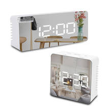Multifunction Digital Alarm Clock Led Mirror Screen Timer Terperature Snooze with Night Light Home Bedroom Desk Table Clocks 2024 - buy cheap
