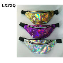 Lxfzq bolsa multifuncional, bolsa de ombro feminina com laser refletor, pochete e perna 2024 - compre barato