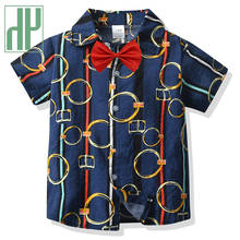 Новинка 2021, летняя блузка для мальчиков HH, Модная хлопковая рубашка, детская одежда, топ, одежда для маленьких мальчиков, Мультяшные блузки и рубашки 2024 - купить недорого