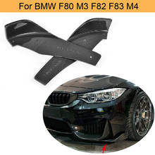 Car Front Bumper Splitters for BMW F80 M3 F82 F83 M4 Coupe Convertible 2014-2019 Carbon Fiber Front Lip Splitters Flaps Cupwings 2024 - buy cheap