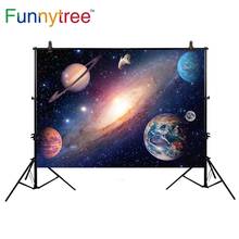 Funnytree-Fondo de cielo estrellado espacial para fotografía, de planeta telón de fondo, estrellas coloridas, patio de juegos, photozone, estudio fotográfico 2024 - compra barato