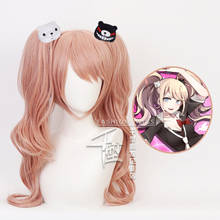 Dangan Ronpa Enoshima Junko Ponytails Wig With Bear Hairpins Cosplay Costume Danganronpa Heat Resistant Hair Women Long Wigs 2024 - купить недорого