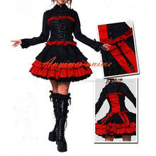 Sissy dama gótico Lolita Punk moda negro-rojo vestido Cosplay traje hecho a medida [CK1144] 2024 - compra barato