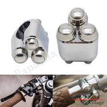 2x Chrome Motorbike 7/8" 22mm Handlebar Control Switch Cafe Racer Bobber For Honda Triple Micro Switch 3 Button Housing 2024 - buy cheap