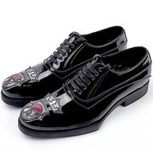 New Spring summer men business Classics  brogue shoes Genuine Leather casual  Shoes lace-up  l Embroidered seal 2024 - buy cheap