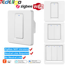 WiFi Zigbee Smart Light Switch AC 220V 10A 1/2/3 Gang Remote Control Voice Control Tuya Smart Life Work with Google Home Alexa 2022 - buy cheap