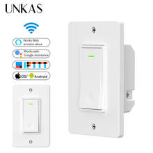 UNKAS WiFi Smart Wall Light Switch Life / Tuya APP Remote Control Work With Alexa Echo Google Home 2024 - buy cheap