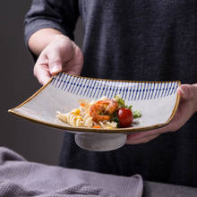 Japanese-style Ceramic High-end Four-square Western Steak Salad Plate Home Sushi Dessert Dumpling Fruit Plate Kitchen Tableware 2024 - compre barato
