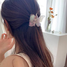 Feminino meninas acetato de resina cabelo garra doce fada borboleta hairpin clip gradiente tie-tintura colorido ferramentas de estilo barrettes 2024 - compre barato