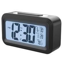 [Upgrade Version] Battery Operated Alarm Clock,Electronic Large Lcd Display Digital Alarm Clocks With Snooze,Backlight,Night Lig 2024 - buy cheap