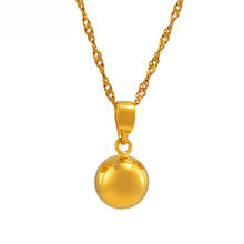 Ожерелье Anniyo с подвеской в виде шара золотого цвета для женщин и девушек ожерелья с круглыми бусинами модные ювелирные изделия для девочек 2024 - купить недорого