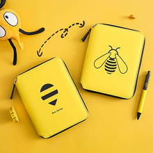 Diário b6, bloco de notas fofo, abelha, planejador oragnizer, com zíper, manual diário com caneta, material escolar 2024 - compre barato