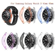 Capa tpu de silicone para proteção ao choque, capa à prova de choque para samsung galaxy watch 3 45mm 41mm 2024 - compre barato