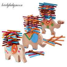 Wooden Stacking Elephant Camel Animals Balancing Educational Toys Building Blocks Kids Balancing Toys 2024 - buy cheap