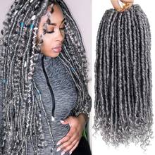 Goddess Faux Locs Culry Braid Crochet Hair Braids 16 20inch Soft Natural Black Braiding Synthetic Hair Extension 2024 - buy cheap