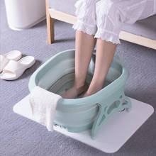 2020 Folding Foot Tub Portable Foot Wash Tub Massage Bucket Travel Folding Bucket with 4 Massage Balls Bathing Feet in Winter 2024 - buy cheap
