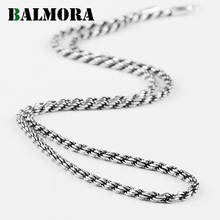 BALMORA-collares de cadenas Vintage para hombre, accesorios de joyería, 18-32 pulgadas, Plata de Ley 925 auténtica, 3mm, 100% 2024 - compra barato