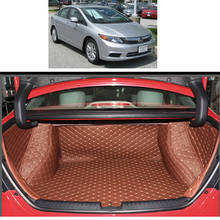 Leather Car Trunk Mat Cargo Liner for Honda Civic 2011 2012 2013 2014 2015 9th 5d Rug Carpet Interior Accessories 2024 - buy cheap