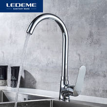 LEDEME Kitchen Faucet Cold and Hot Water Tap Chrome Color Rotating  Kitchen Sink Faucets Brass Taps Kitchen Mixer L4072 2024 - buy cheap