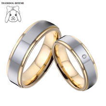 Обручальное кольцо Alliance, набор колец для мужчин и женщин, золотого цвета, Любовное обещание, кольца для пар, свадебные подарки для гостей 2024 - купить недорого